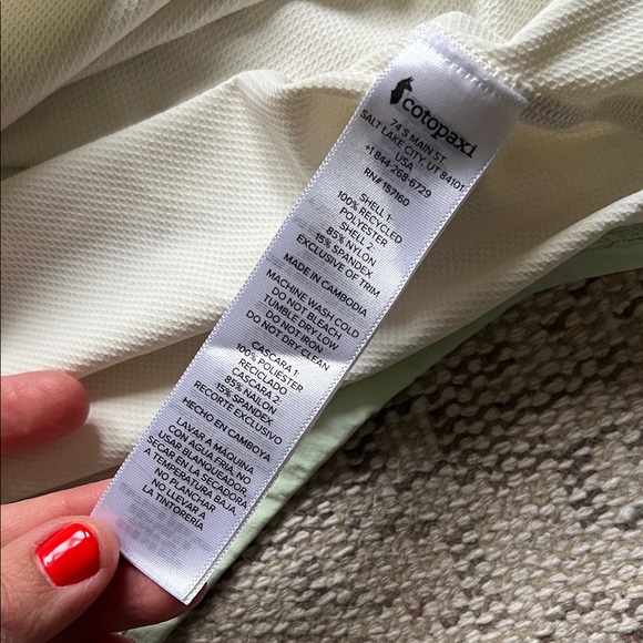 White Long Sleeve Hoodie with Blue Trim - Picture 6 of 6